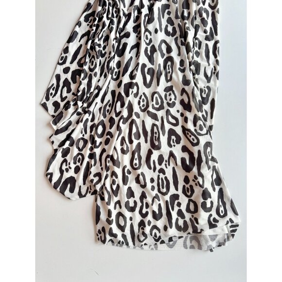 AFRM Rosalie Stark Leopard Mesh Strapless Gathered Maxi Dress, Size S - Picture 8 of 14